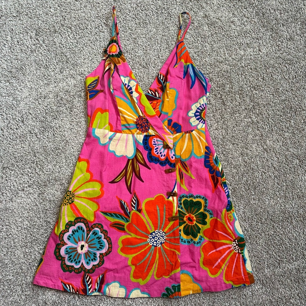 Farm Rio Sleeveless Full Garden Minidress Medium